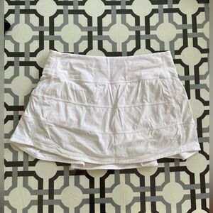 White Lululemon Pace Rival Skirt